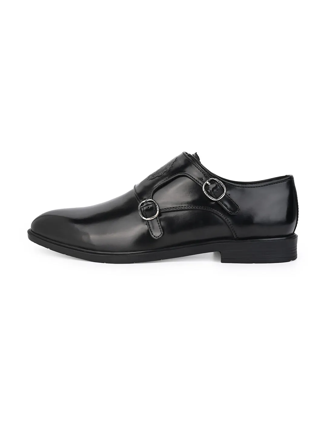 Alberto Torresi Men's Toro Black Double Monk Straps