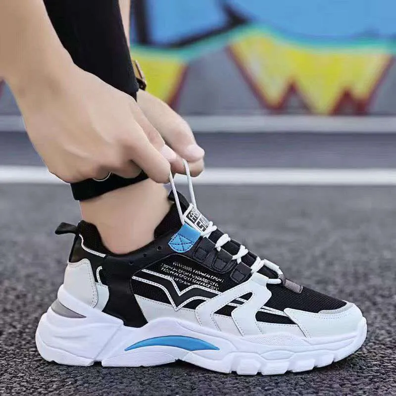 All-match Platform Running Sneakers All Black