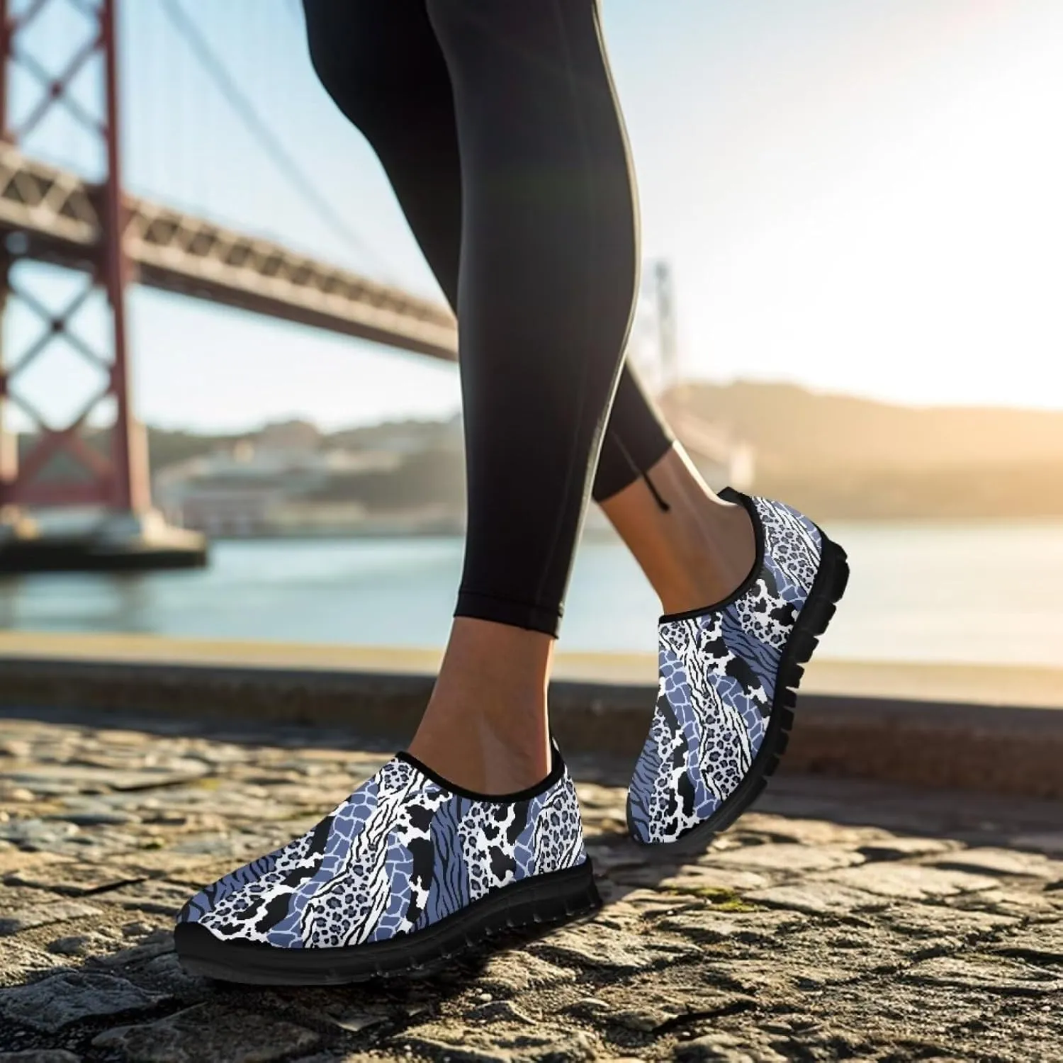 Art Sneakers for Women Slip on Loafers Comfy Non Slip Walking Sneakers for Outdoors Travel Easy to Wear