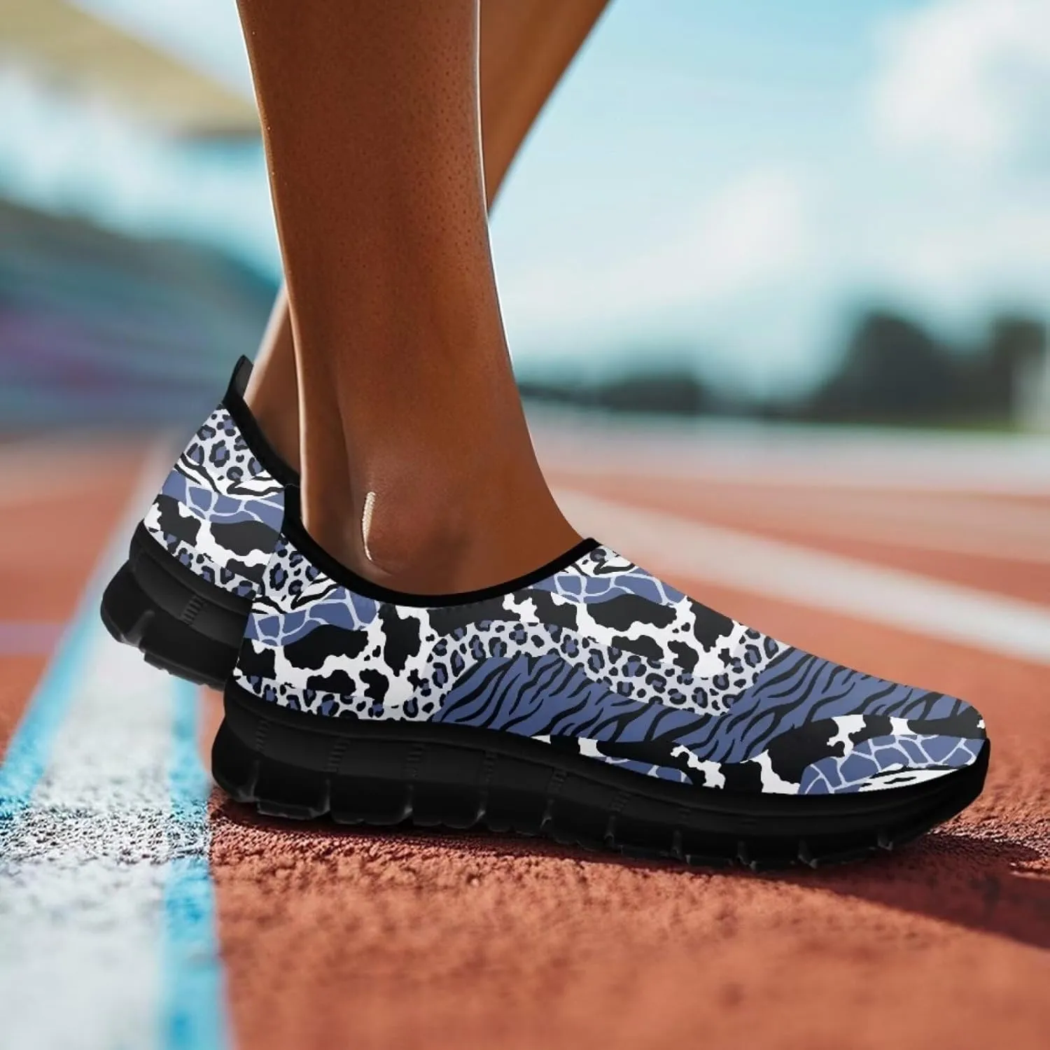 Art Sneakers for Women Slip on Loafers Comfy Non Slip Walking Sneakers for Outdoors Travel Easy to Wear