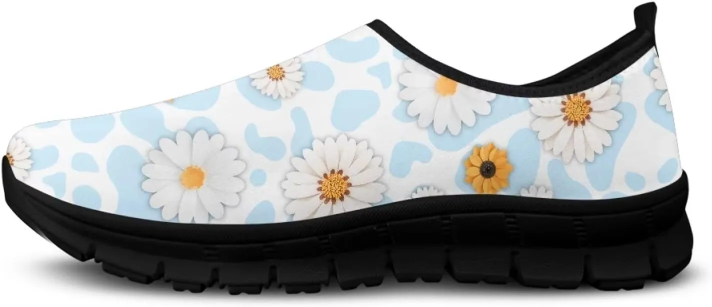 Art Sneakers for Women Slip on Loafers Comfy Non Slip Walking Sneakers for Outdoors Travel Easy to Wear