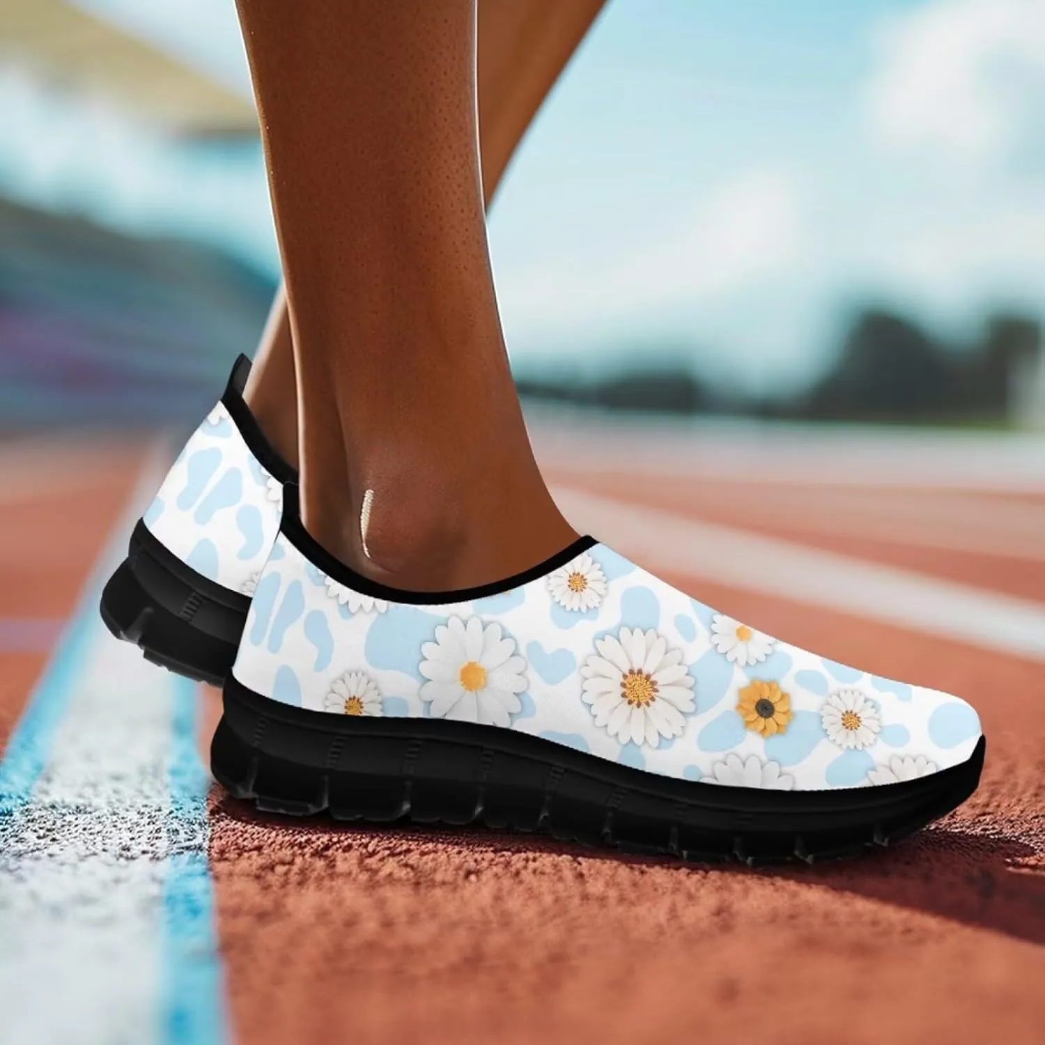 Art Sneakers for Women Slip on Loafers Comfy Non Slip Walking Sneakers for Outdoors Travel Easy to Wear