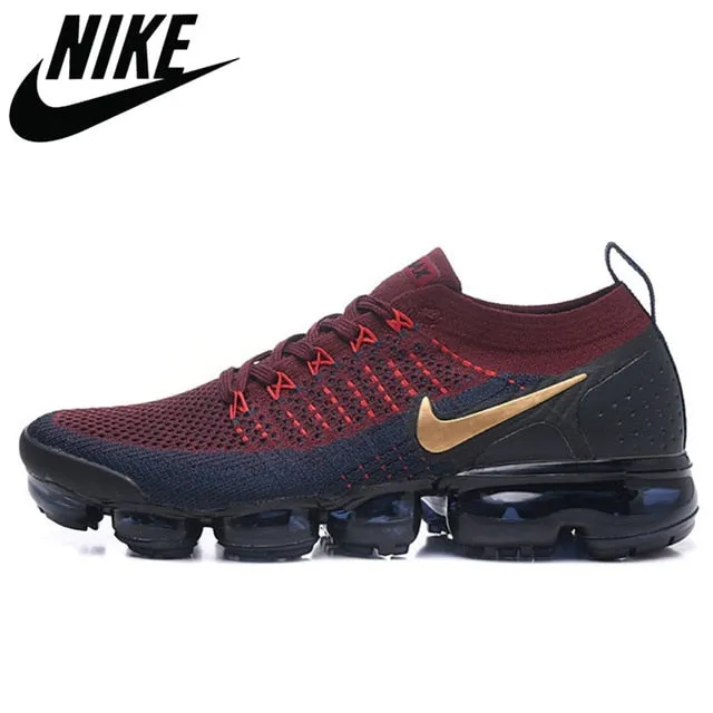 Authentic Nike- AIR VAPORMAX FLYKNIT 2.0 Breathable Outdoor Sneakers Sports Shoes Womens Men's Running Shoes 36-45