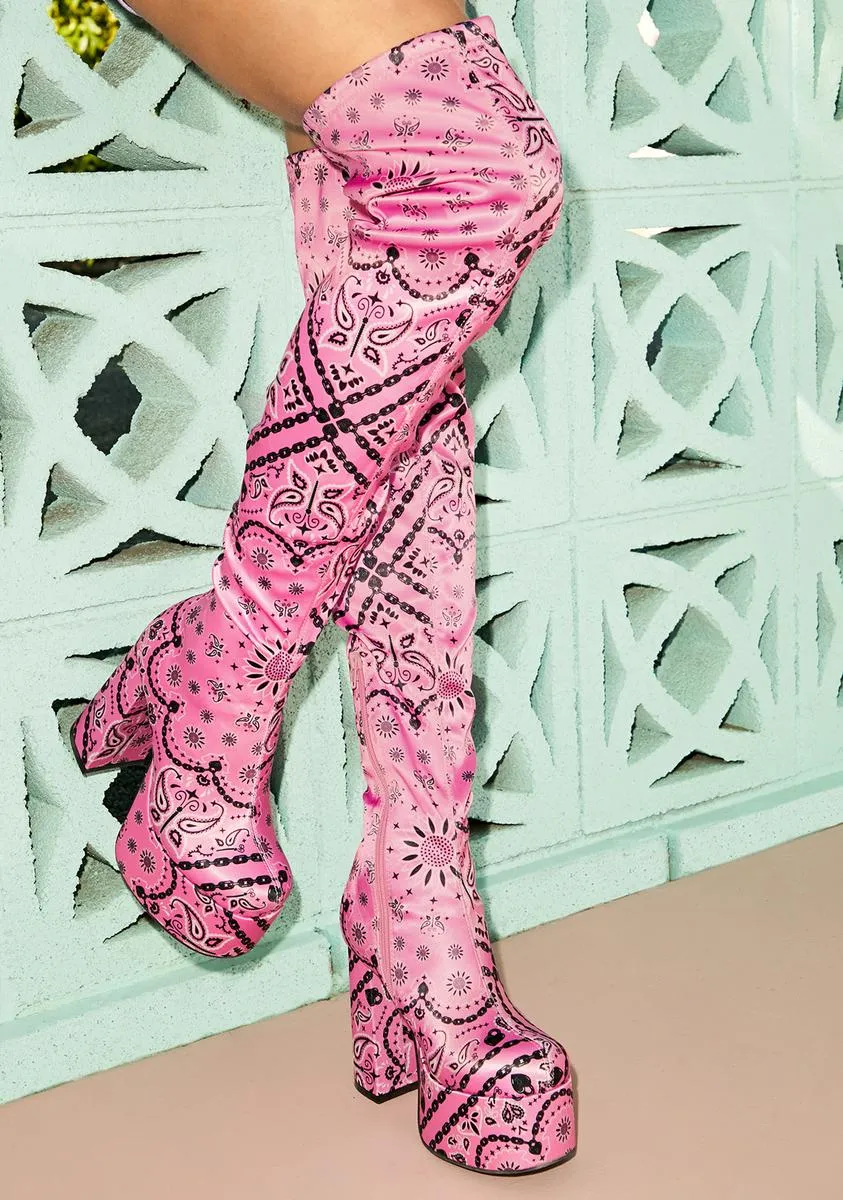 Candy Bandit Thigh High Boots