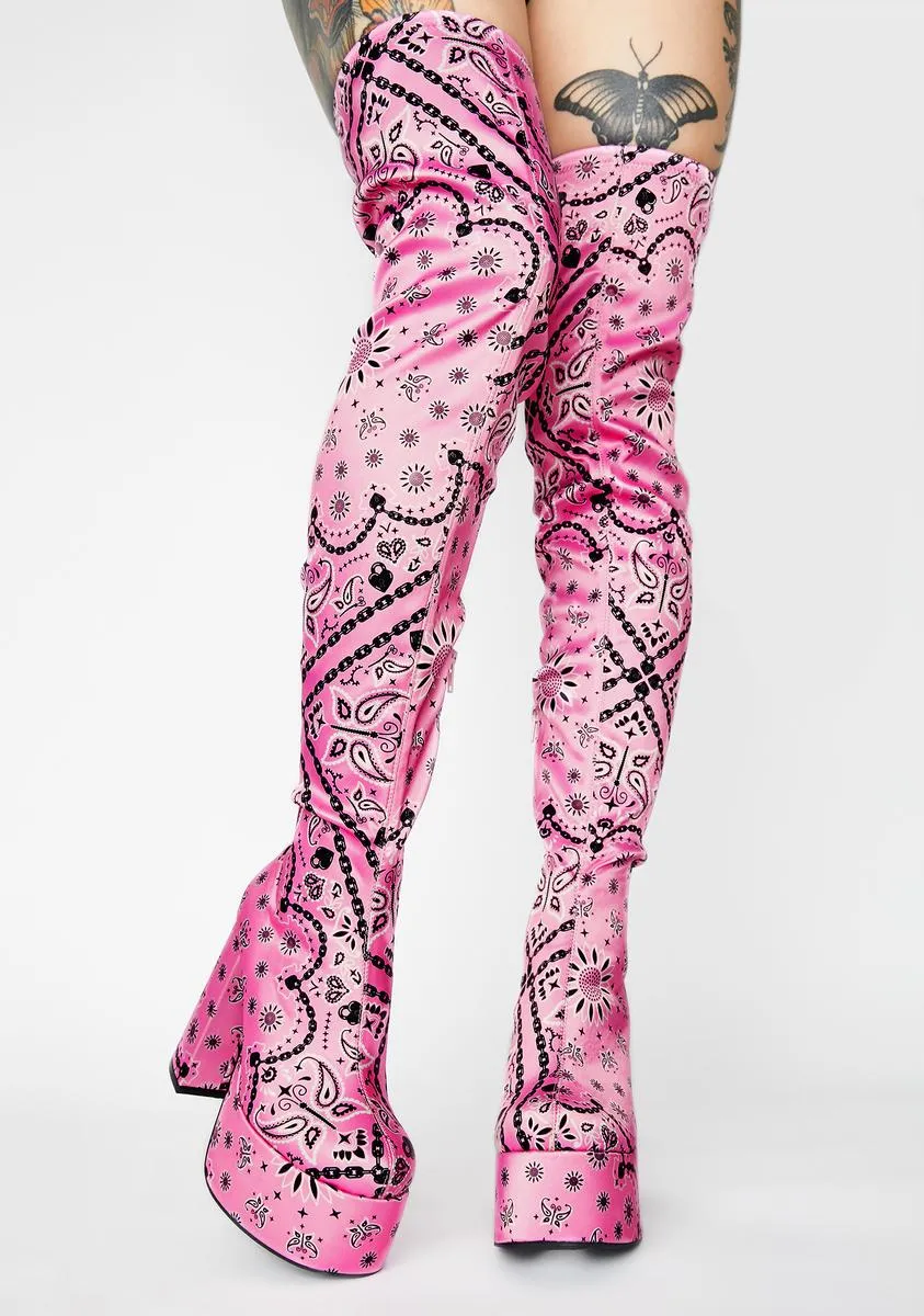 Candy Bandit Thigh High Boots