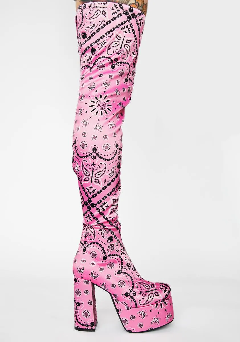 Candy Bandit Thigh High Boots