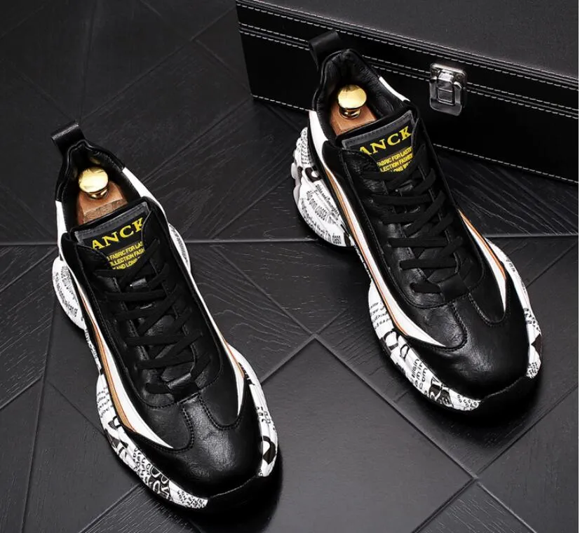 Casual Men Shoes Platform Sneakers Vintage