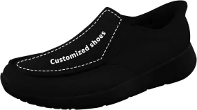 Custom Canvas Slip-On Shoes for Men Women Print Your Design Photo Logo Easy to Wear Work Walking Casual Fashion Gift Sneaker