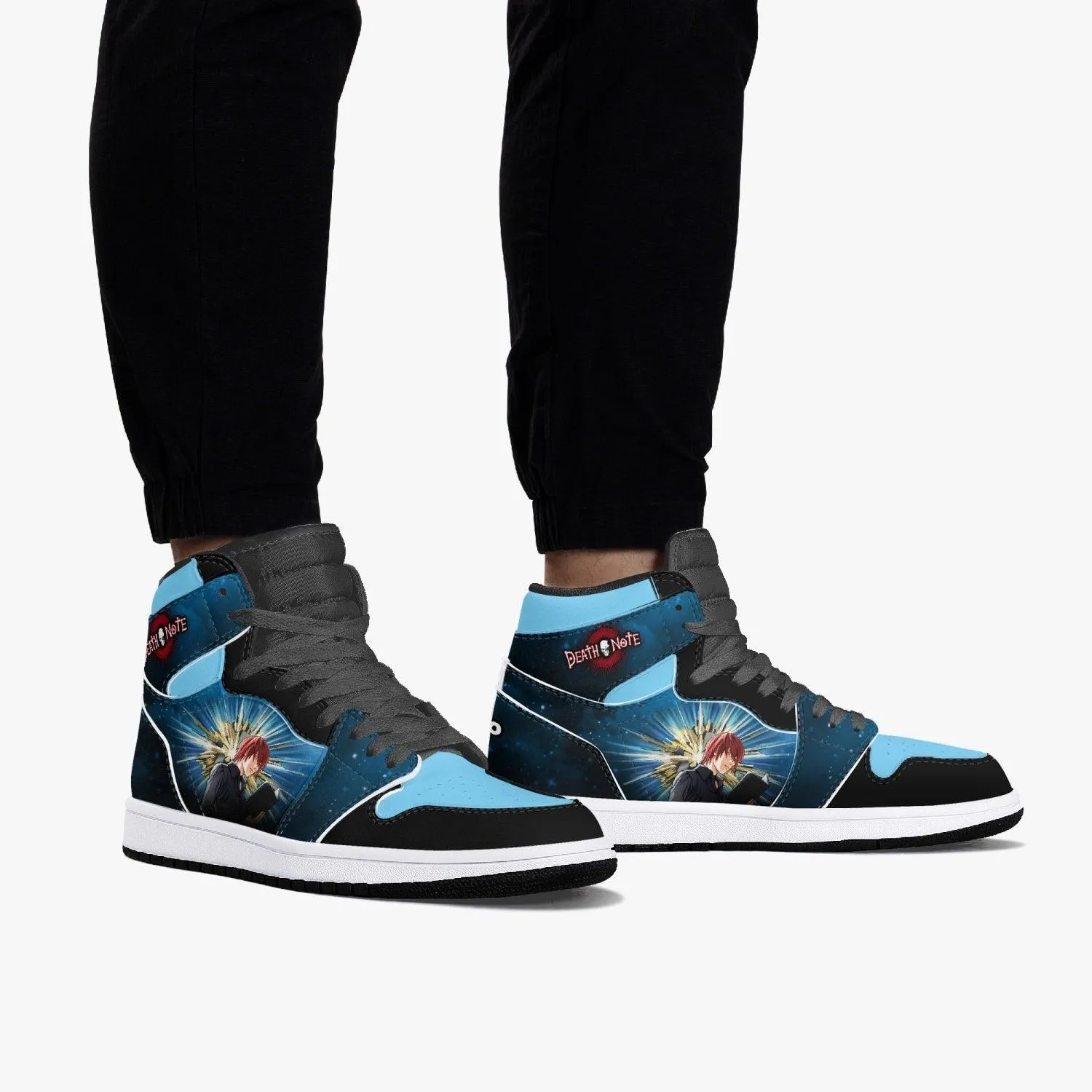 Death Note Light Yagami Blue-Black JD1 Mid Anime Shoes