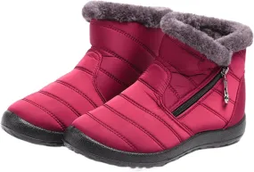 Ladmiple Winter Boots For Women Waterproof Snow Wide Width Ankle Boots Ladies Warm Fur Lined Thickening Outdoor Booties