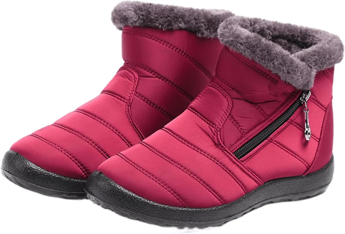 Ladmiple Winter Boots For Women Waterproof Snow Wide Width Ankle Boots Ladies Warm Fur Lined Thickening Outdoor Booties