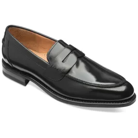 Loake 356 Polished Leather Men's Saddle Slip-on Loafer Shoes