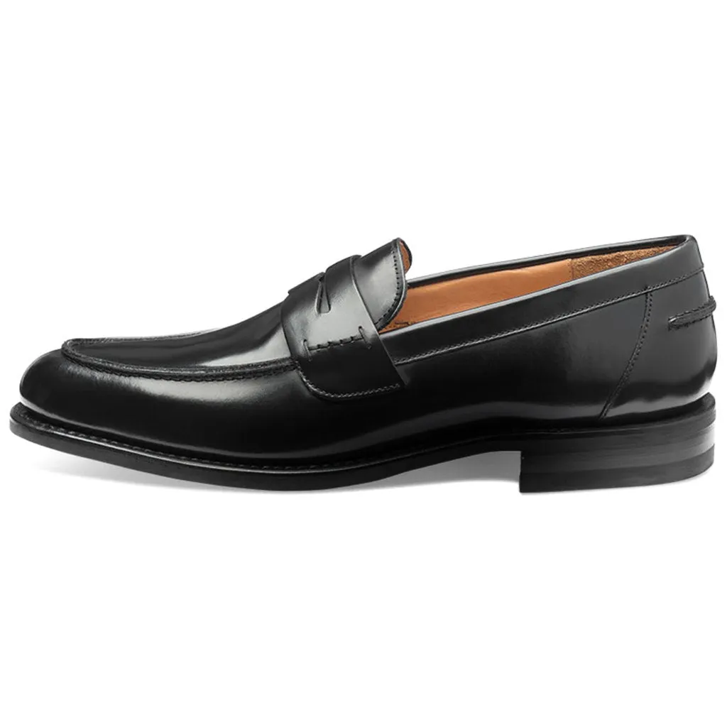 Loake 356 Polished Leather Men's Saddle Slip-on Loafer Shoes
