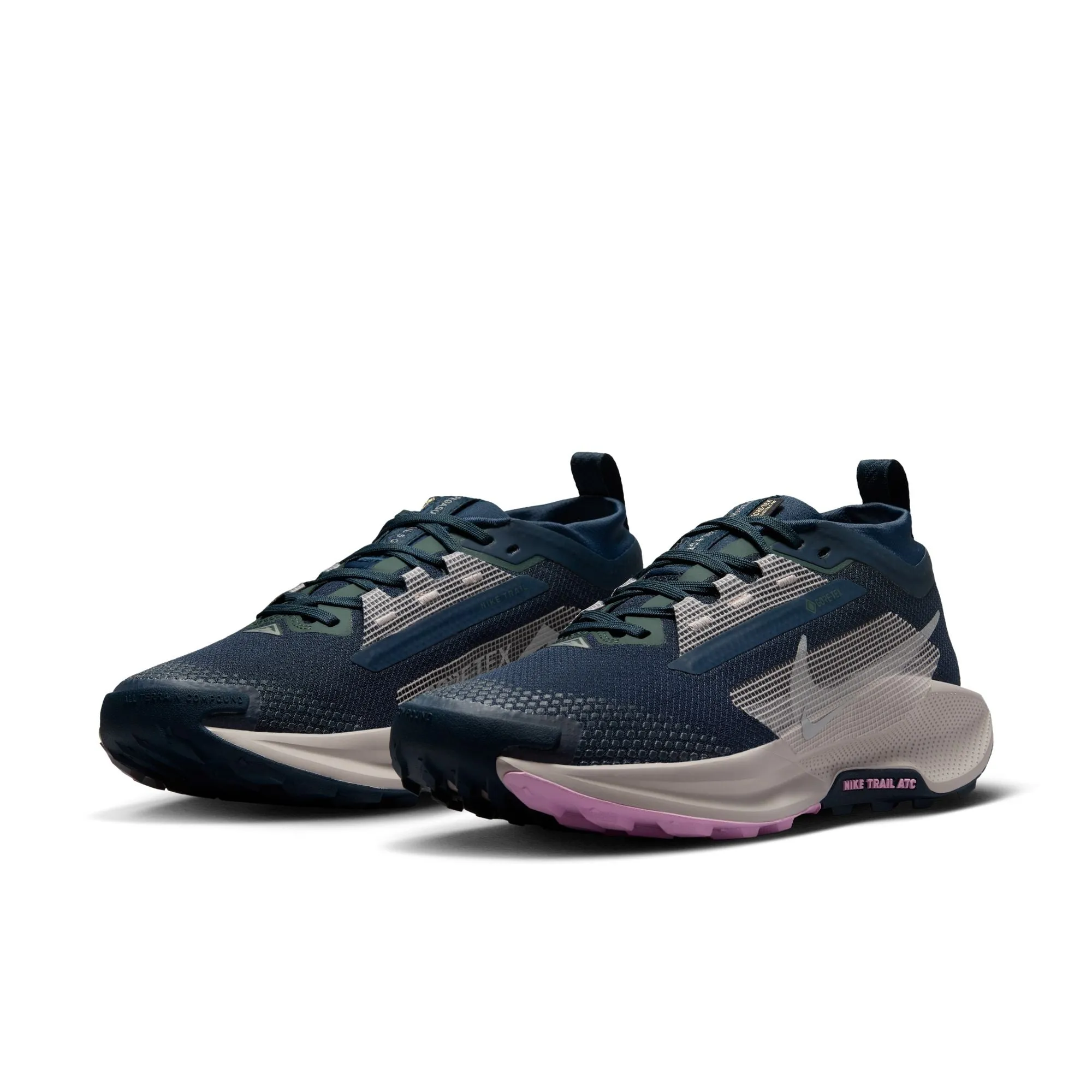 Nike Women's Pegasus Trail 5 GORE-TEX Trail Running Armoury Navy / Vintage Green / Platinum Violet
