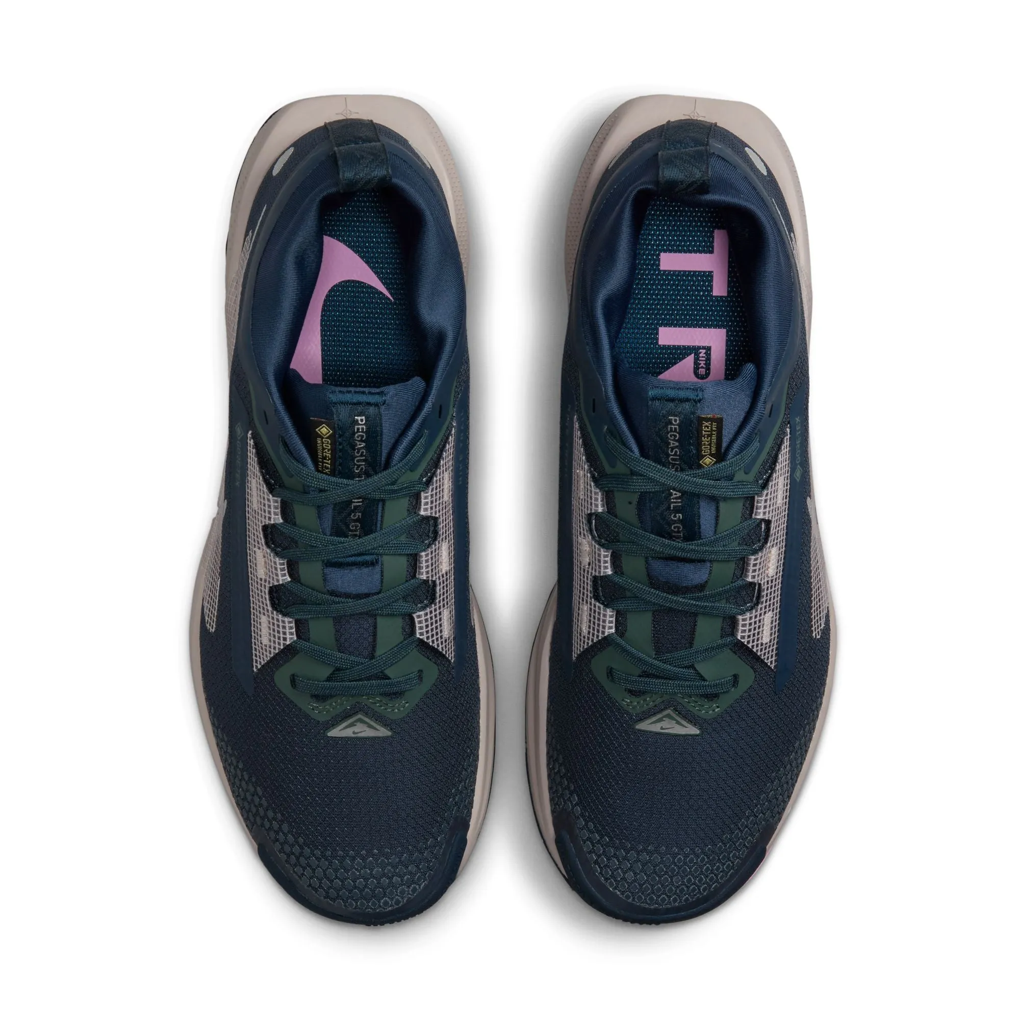 Nike Women's Pegasus Trail 5 GORE-TEX Trail Running Armoury Navy / Vintage Green / Platinum Violet