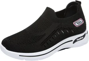 Orthopedic Shoes for Women Comfortable Breathable Knit Sneakers Non-Slip Woven Orthopedic Sneakers Lightweight Slip-On Sneakers
