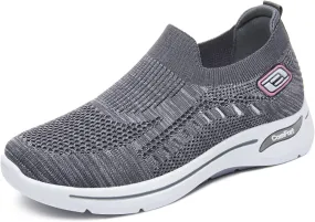 Orthopedic Shoes for Women Comfortable Breathable Knit Sneakers Non-Slip Woven Orthopedic Sneakers Lightweight Slip-On Sneakers