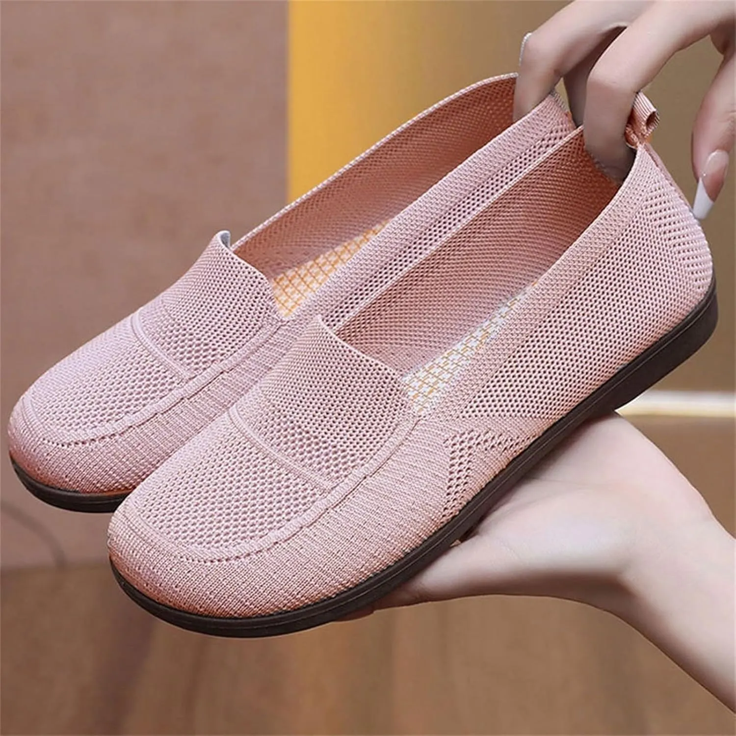 Orthopedic Shoes for Women Slip On Walking Shoes with Arch Support Breathable Running Sneakers Comfortable