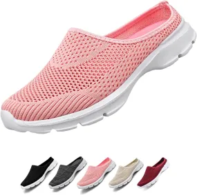 Slip On Mules & Clogs for Womens Mens Lightweight Open Back Shoes Comfort Orthopedic Walking Shoes Breathable Mesh Slippers Closed Toe Slides
