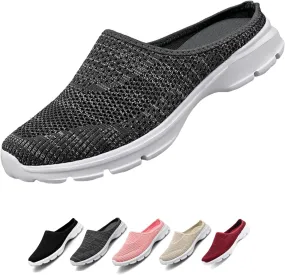 Slip On Mules & Clogs for Womens Mens Lightweight Open Back Shoes Comfort Orthopedic Walking Shoes Breathable Mesh Slippers Closed Toe Slides