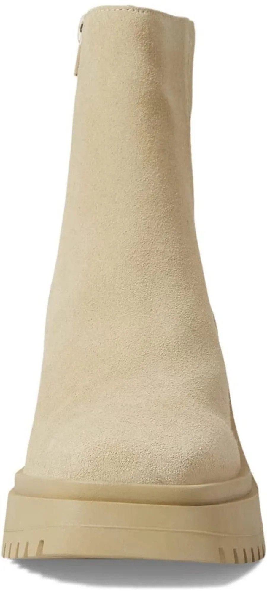 Steve Madden Fella Sand Suede Chunky Block Heel Round Toe Fashion Ankle Boots