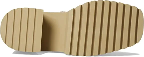 Steve Madden Fella Sand Suede Chunky Block Heel Round Toe Fashion Ankle Boots