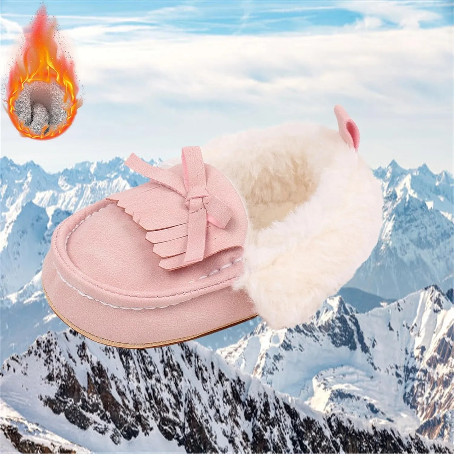 Toddler Winter Snow Boots Insulated Faux Boys Girls Hiking Plush Lined Boots Toddler Girl Winter Boots