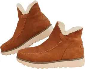 Trending Winter Boots For Women 2024 Warm Fur Lined Snow Short Ankle Booties Fashion Comfortable Slip On Loafers Shoe