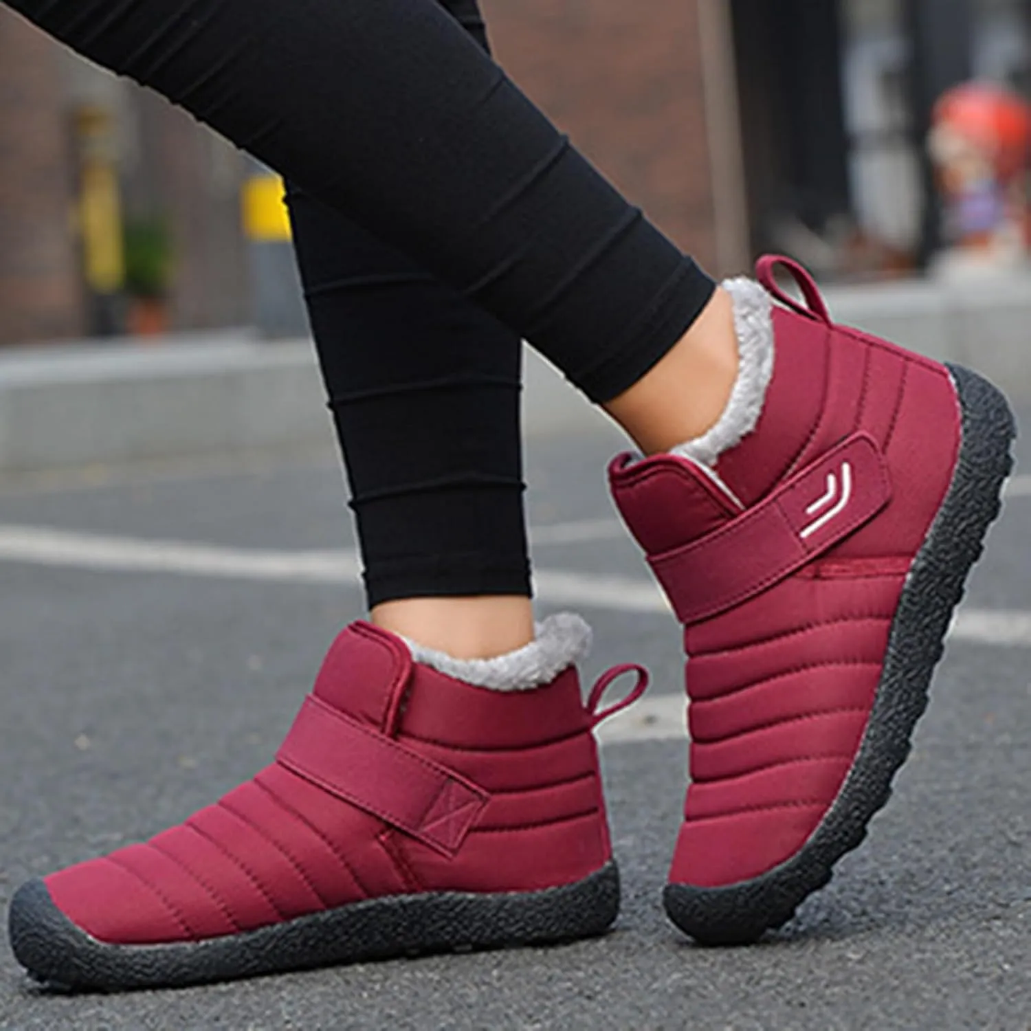 Waterproof Winter Boots Men,Casual Lightweight Cold-Weather Warm Snow Boots for Men,Comfortable Slip Resistant Fur Lined Winter Sneakers for Men