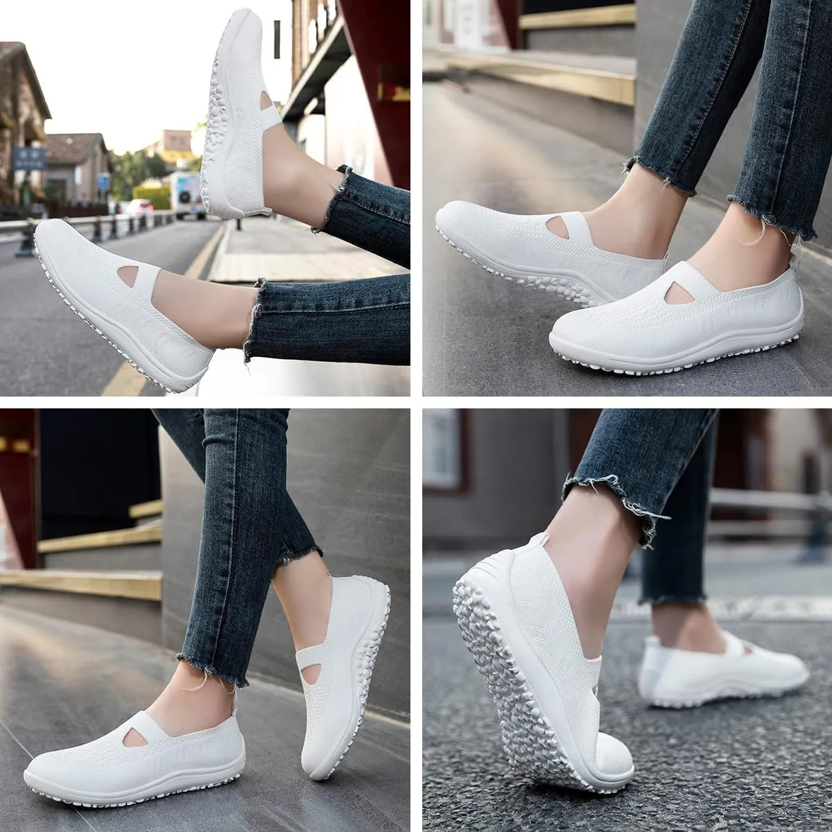 Women's Barefoot Shoes Slip on Zero Drop Workout Shoes Minimalist Walking Sneakers Lightweight Comfortable Footwear