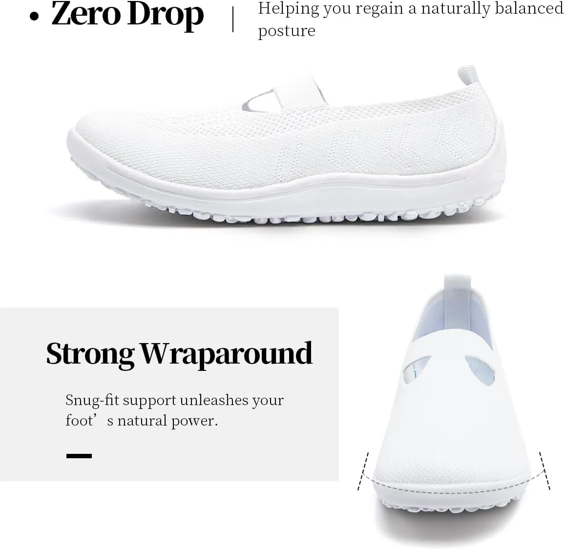 Women's Barefoot Shoes Slip on Zero Drop Workout Shoes Minimalist Walking Sneakers Lightweight Comfortable Footwear