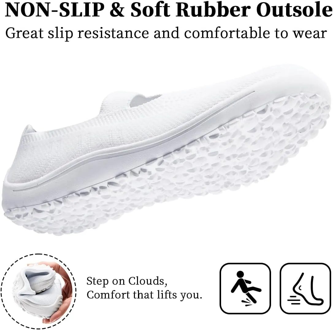 Women's Barefoot Shoes Slip on Zero Drop Workout Shoes Minimalist Walking Sneakers Lightweight Comfortable Footwear